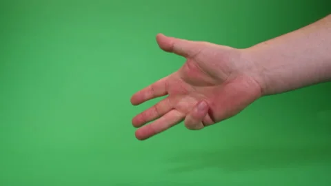 Hand counting on Green screen Chromakey pt 2 of 3 Stock Footage 194747224