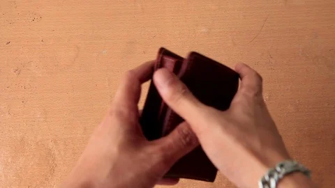 Hand counting money with wallet Stock Footage 101293251