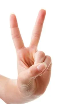 Hand is counting number 2 Foto stock