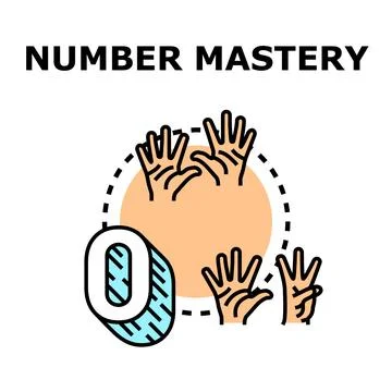 Hand counting numbers icon concept vector 스톡 일러스트
