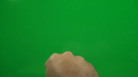 Hand Counting To Three On A Green Screen, Chroma, Key, Signs, Gestures Stock Footage 37150786