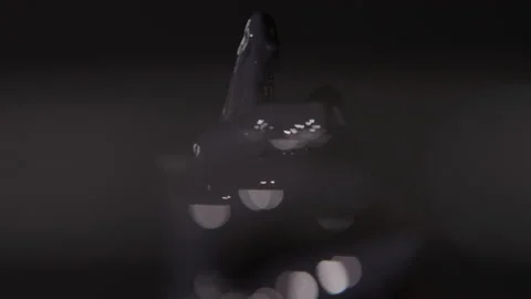Hand Covered in Black Paint Closing Stock Footage 208802144