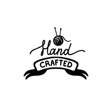 Hand crafted icon or logo. Vintage stamp icon with a handcrafted inscription on Stock Illustration