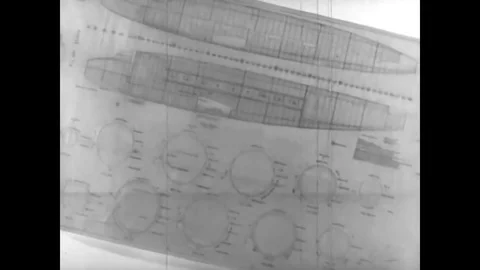 Hand crafted smaller Lockheed model airplanes are tested under extreme Stock Footage 83141750