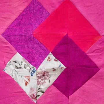Hand-crafted square piece for pathcwork fabric Stock Photos
