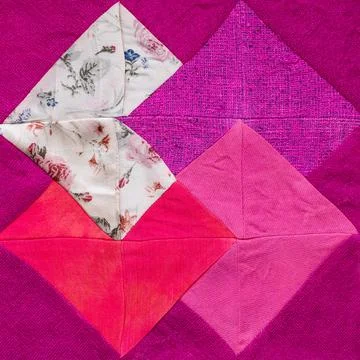 Hand-crafted square piece for pathcwork cloth Stock Photos