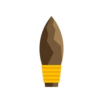 Hand crafted stone arrowhead weapon prehistoric tool Stock Illustration