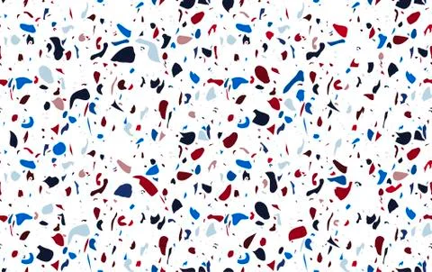 Hand crafted terrazzo seamless pattern. Marble surface. Vector background Stock Illustration