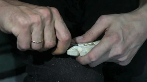Hand crafting Video stock 53867846