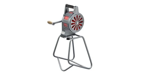 Hand crank fire siren in action Vídeos de archivo 330845426