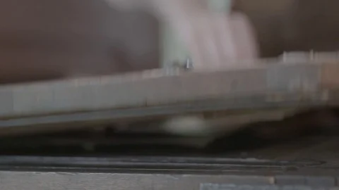 Hand-Crank Printing Press at work - 18th / 19th Century 087 Stock Footage 80233719