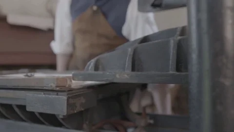 Hand-Crank Printing Press at work - 18th / 19th Century 090 Stock Footage 80233762