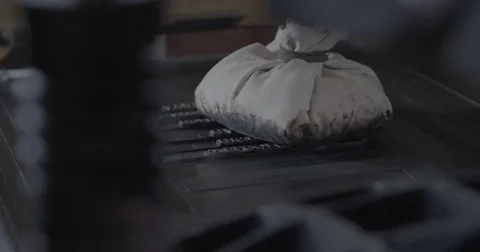 Hand-Crank Printing Press at work - 18th / 19th Century. 07 Stock Footage 80347756