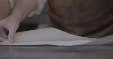 Hand-Crank Printing Press at work - 18th / 19th Century. 013 Stock Footage 80350696