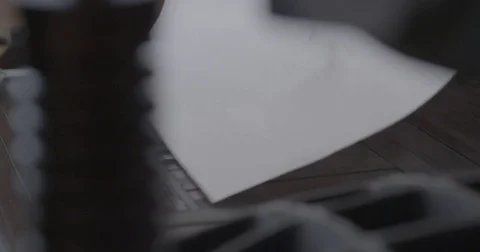 Hand-Crank Printing Press at work - 18th / 19th Century. 020 Stock Footage 80352391