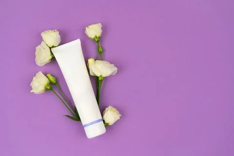 Hand cream, moisturizer, toothpaste, lotion jar plastic tube with Stock Photos