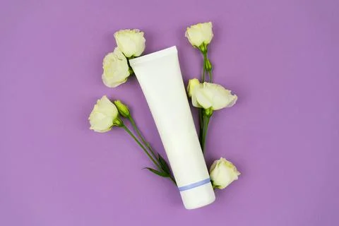 Hand cream, moisturizer, toothpaste, lotion jar plastic tube Stock Photos