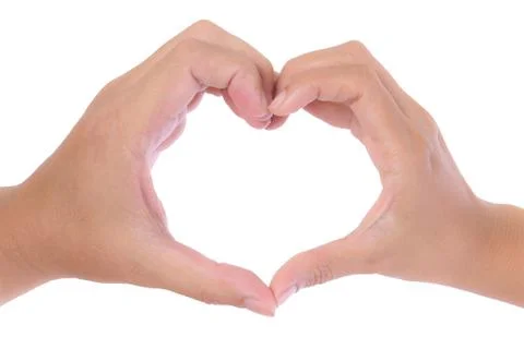 Hand created heart Stock Photos