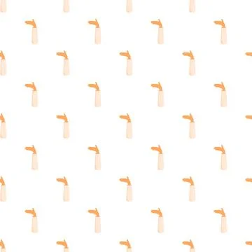 Hand creating shadow puppet dog seamless pattern Stock Illustration