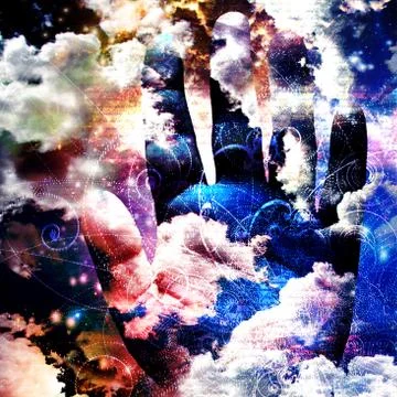 The hand of Creator Stock Illustration