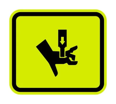 Hand Crush Force From Above Symbol Sign Isolate On White Background,Vector Il イラスト素材