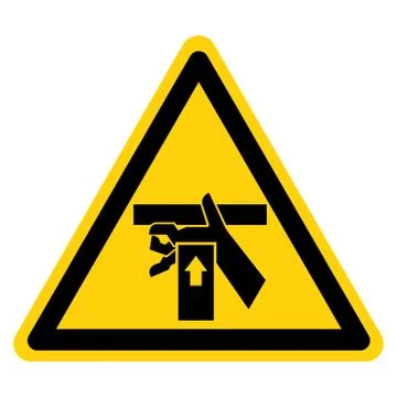 Hand Crush Force From Below Symbol Sign, Vector Illustration, Isolate On Whit Stock Illustration