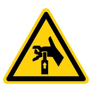 Hand Crush Force From Below Symbol Sign, Vector Illustration, Isolate On Whit Stock Illustration