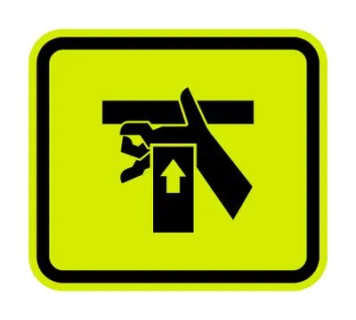Hand Crush Force From Below Symbol Sign, Vector Illustration, Isolate On Whit 스톡 일러스트