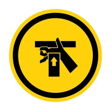Hand Crush Force From Below Symbol Sign, Vector Illustration, Isolate On Whit 스톡 일러스트