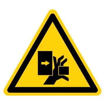 Hand Crush Force From Left Symbol Sign, Vector Illustration, Isolate On White Stock Illustration