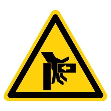 Hand Crush Force From Right Symbol Sign, Vector Illustration, Isolate On Whit Stock Illustration