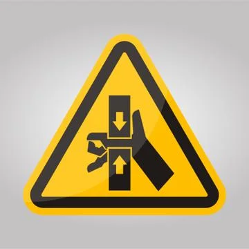 Hand Crush Force From Top And Bottom Symbol Sign, Vector Illustration, Isolat 스톡 일러스트