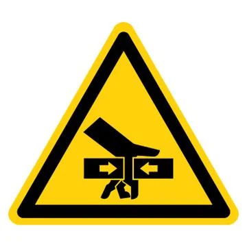 Hand Crush Force From Two Sides Symbol Sign, Vector Illustration, Isolate On  Stock Illustration