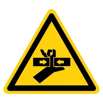 Hand Crush Force From Two Sides Symbol Sign, Vector Illustration, Isolate On  Stock Illustration