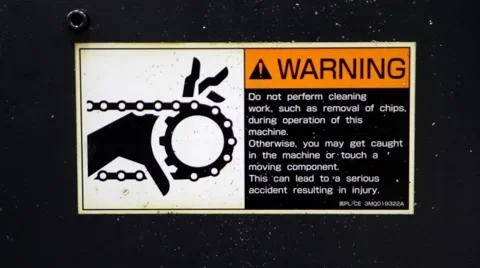 Hand crush warning sign Stock Footage 66765654