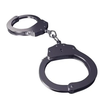 Hand cuffs isolated on white Stock Illustration