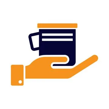 Hand, cup, icon, tea cup on hand icon Stock Illustration