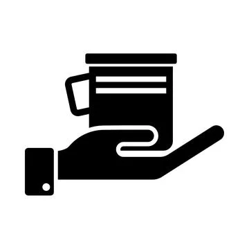 Hand, cup, icon, tea cup on hand icon Stock Illustration