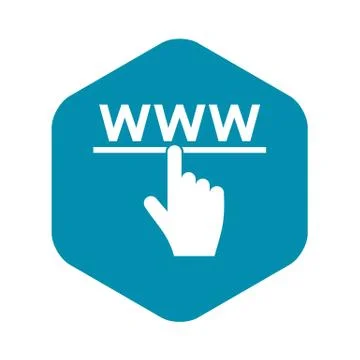 Hand cursor and website icon, simple style 스톡 일러스트