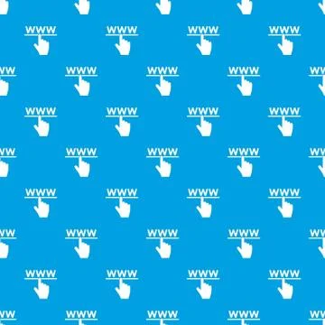 Hand cursor and website pattern seamless blue Illustrazione stock