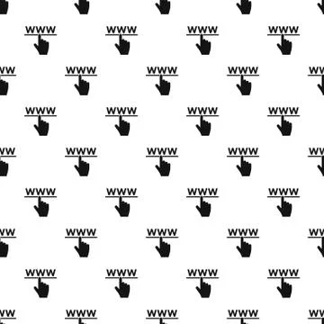 Hand cursor and website pattern, simple style 스톡 일러스트