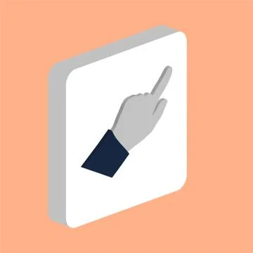 Hand Cursor Arrow Simple vector icon. Illustration symbol design template for Stockillustratie