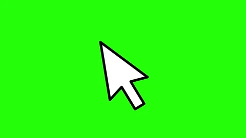 Hand Cursor Click Animation with Ripple Effect on Green Screen Background 4K Stock Footage 336590445