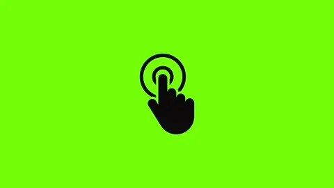 Hand cursor click icon animation Stock Footage 157073445