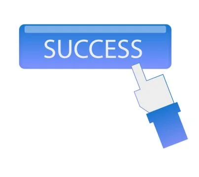 Hand cursor click success button  graphic vector eps10 Stock Illustration
