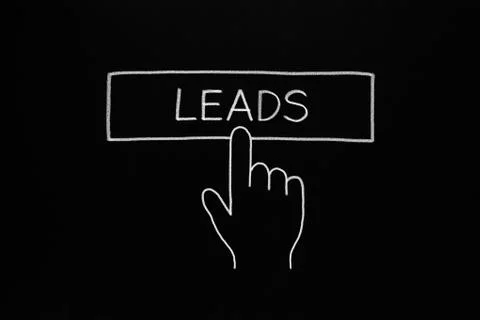 Hand Cursor Clicking Leads Button Stock Illustration