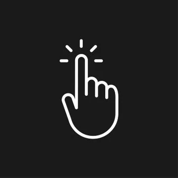 Hand cursor, clicking pointer vector icon Illustrazione stock