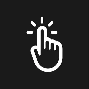 Hand cursor, clicking pointer vector icon Stock Illustration