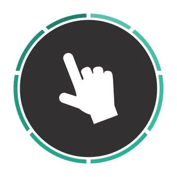 Hand cursor computer symbol Stock Illustration