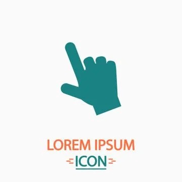 Hand cursor computer symbol Stock Illustration